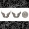 Antiqued Silver Plated Brass Double Wing Connectors - Set of Two - S-3C35